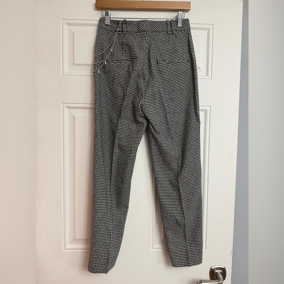 The Kooples houndstooth Wool blend pants with chains NWT Size 34= Size US 2 - Picture 6 of 15